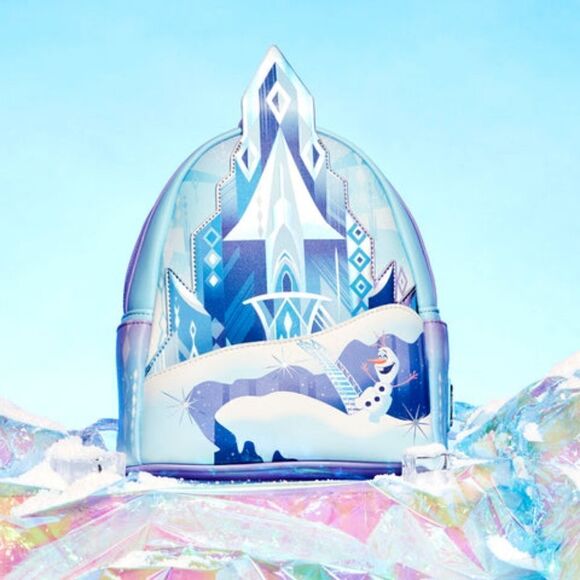 Loungefly Disney Frozen Queen Elsa Castle Mini Backpack NWT - Picture 2 of 16